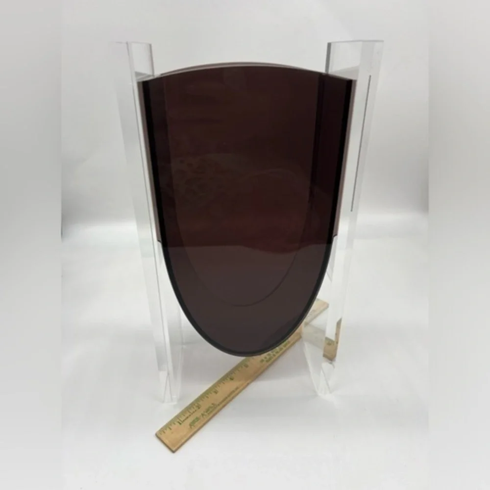 Tehila Collection clear and dark purple vase HARD TO FIND